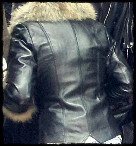 Echtleder und Echtpelz Echtfell Jacke Lederjacke Fell Waschbär - Bild 6 von 7