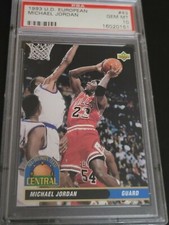 Michael Jordan 1993 Upper Deck European All Division Team PSA 10 Gem Mt Pop 43