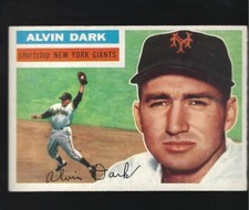 1956  TOPPS   ALVIN  DARK  #  148     NEAR  MINT     GRAY  BACK