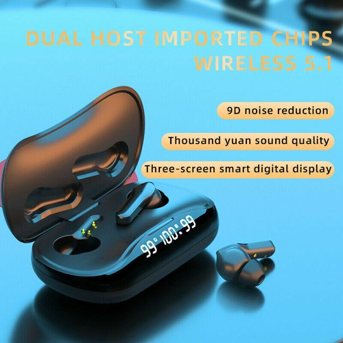 TWS Wireless Earbuds Headphone Headset Noise Cancelling Waterproof for Bluetooth - Picture 2 of 18