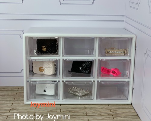 2pcs Dollhouse Storage Organizer Drawer Furniture For 11.5" Fashion Doll Toy 1/6 - Picture 11 of 12