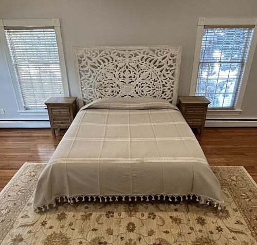 Hand loom King Size Cotton Bedspread From Oaxaca Mexico. - 第 4/6 張圖片