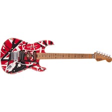 Evh Striped Series Frankenstein™, Baked Maple Fingerboard, Red W/black Stripes