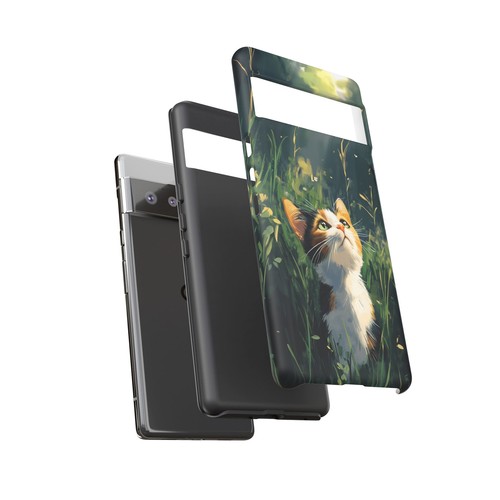 Calico Kitty Cat Grass Field - Phone Ink Cover Case for iPhone, Galaxy, Pixel - 第 172/281 張圖片