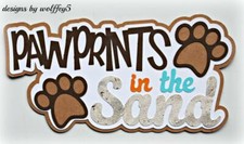 CRAFTECAFE DOG TITLE Premade paper piecing scrapbook diecut page album piece 3D