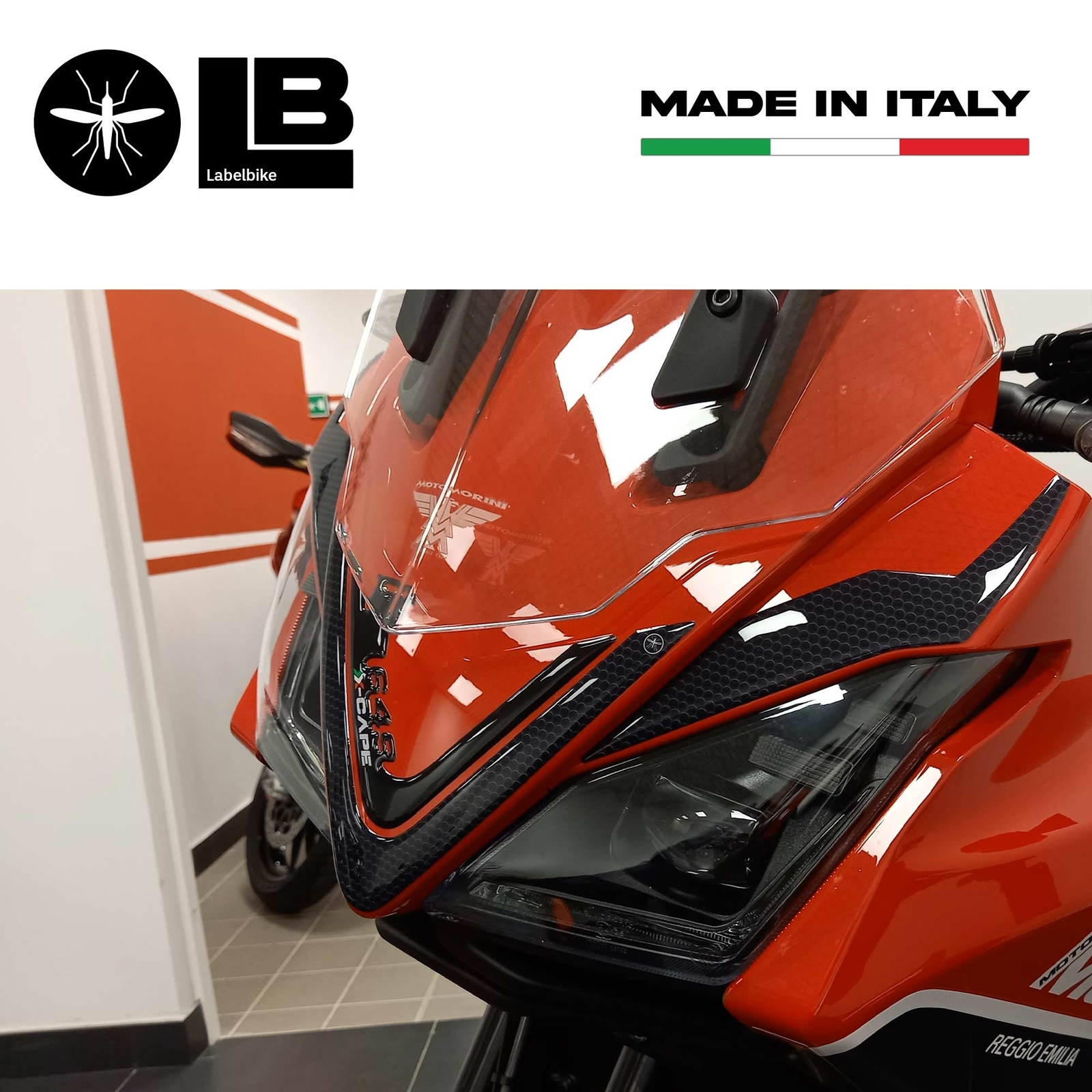 Adesivo 3D Protezione puntale muso frontale compatibile con Moto Morini X-CAPE - Foto 3 di 5