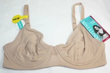 NWT VANITY FAIR BREATHABLE LUXE BRA full coverage 75237 HONEY BEIGE $40