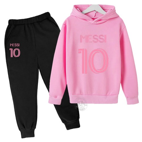 Messi 10 Kids' Street Fashion Hoodie and Pants Set for Autumn Sports - Picture 15 of 38