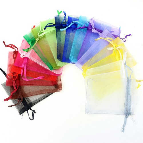 100/200Pcs Organza Bag Sheer Bags Wedding Jewellery Candy Packaging Gift Pouch - Picture 11 of 11