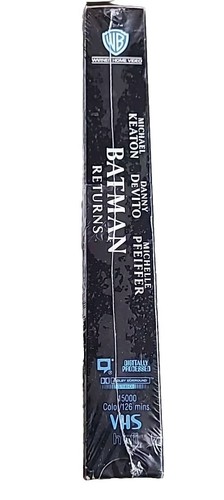 Batman Returns VHS SEALED Watermarks WHV Stamp Hype Keaton DeVito Pfeiffer - Imagen 4 de 6
