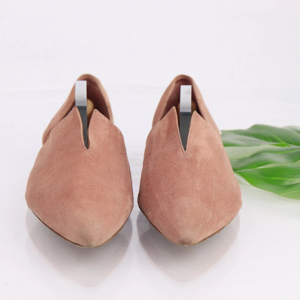 Zapato Vince Para Mujer Darlington D'Orsay Plano Talla 9 Rosa Rubor Gamuza Punta Italia Foto 3 de 4