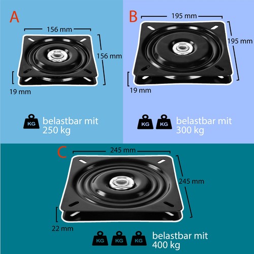 Drehteller Drehplatte Druckkugellager Drehlager Drehkranz Flanschlager 156mm - Bild 5 von 11