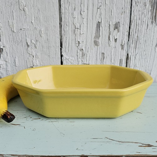 Vintage FAPCO USA Gelb Ocker Oval Griff 8 1/2" × 5" Oval Servierschüssel - Bild 3 von 16