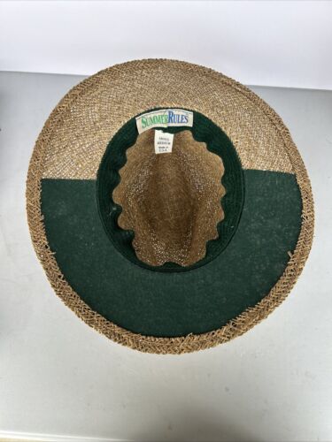 Vintage Summer Rules Straw Hat Made in USA - Small/Medium, Classic Style - Picture 4 of 5