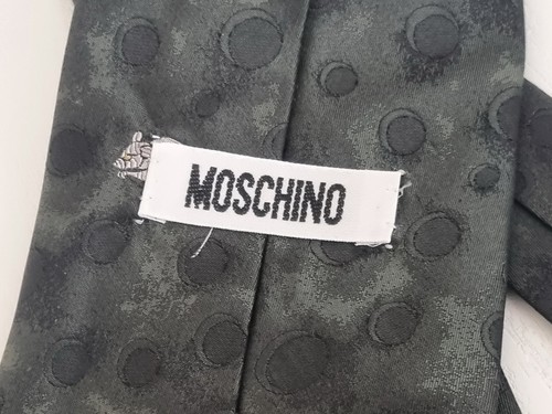 Cravatta Moschino in seta Made in Italy vintage originale 100% silk tie topini - Imagen 10 de 24