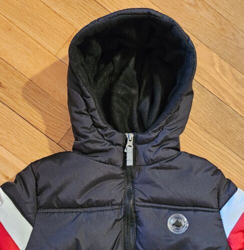 NEW iXtreme Little Boy Fleece-lined Winter Puffer Coat, Black Red (sz 4) - Picture 2 of 7