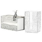 Transparent Living Room Wall Mounted Tissue Box Holder Clear Water Ripple Style