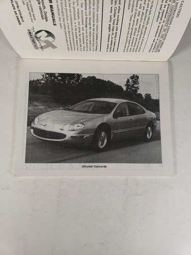 Concorde 1998-1999/Intrepid manual de servicio OEM reparación de fábrica carrocería diagnóstico - Imagen 10 de 16