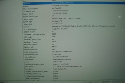 HP ENVY x360 15-ey0023dx 15.6"FHD Touch AMD Ryzen 7 2GHz 12GB 512GB 100% Battery - Picture 9 of 24