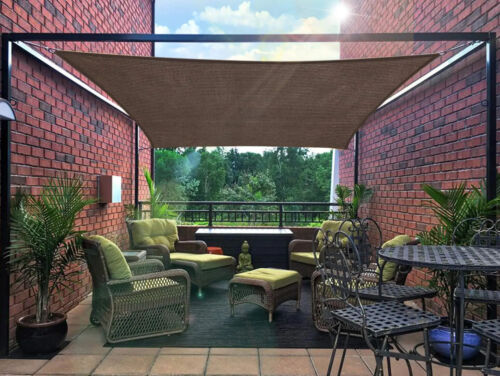 Parasol Vela Toldo Rectángulo Arena Bloque UV Parasol Para Patio Trasero Cubierta Exterior - Imagen 593 de 930