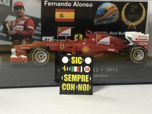 Pitboard 1:43 (Pizarra F1) / Fernando Alonso (Ferrari) 2012/ Simoncelli - Imagen 1 de 3