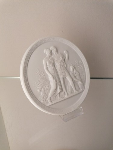 Royal Copenhagen Biquitporzellan Wandplakette relief Thorvaldsen Sommer 1. Wahl - Photo 5/6
