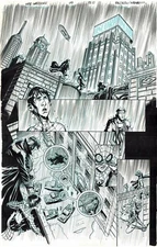 SPIDERMAN WEB WARRIORS #9 ORIGINAL ART PAGE 1/2 SPLASH SPIDER-HAM! SPIDER-VERSE