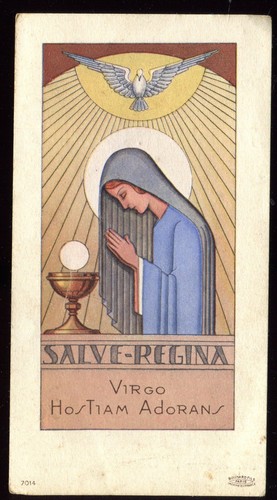ANTIQUE HOLY CARD ART DECO OF ST MARY