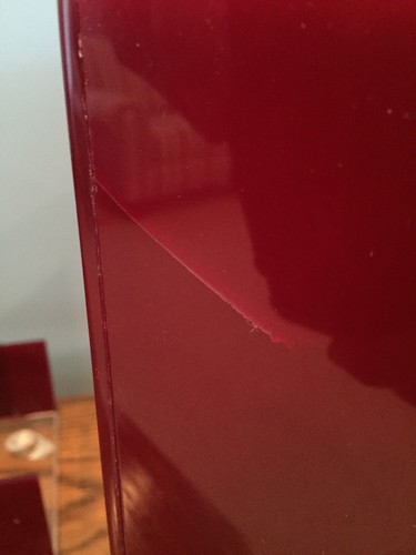 Vintage 3 Piece Maroon Mid Century Modern Hollywood Regency Lucite Bathroom Set  - Bild 9 von 9