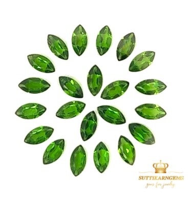 6x3 MM Natural Green Chrome Diopside Marquise Cut Loose Gemstones Lot ,
