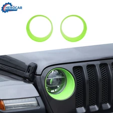 Front Headlight Lamp Cover Trim Decor for 2018+ Jeep wrangler JL JT Light Green 