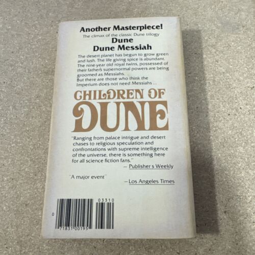 1977 Fourth Printing Frank Herbert Children Of Dune Paperback USED BinML - Picture 2 of 7