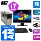 PC tour DELL 7010 Bildschirm 19 " Intel Core i7-2600 RAM 8Go SSD 960Go Windows