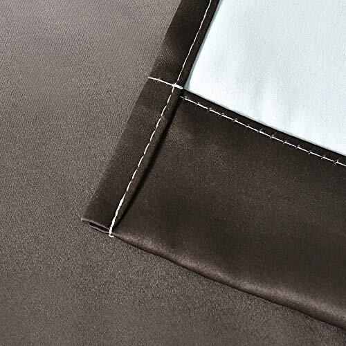 36 Inch Length Ombre Curtain Blackout Rod Pocket Short 30" X 36" Coffee - Bild 6 von 7