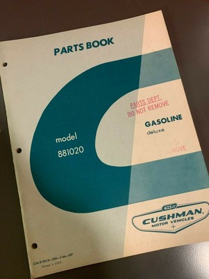 Cushman Deluxe Golf Cart Car Parts Manual W Wiring Diagram 881020 Cushman Deluxe Golf Cart Car Parts, Cushman Golfster Wiring Diagram