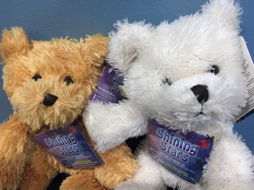 Oso de miel y oso crema russ berrie Shining Stars - Juego de 2 con etiqueta de código sellada.* - Imagen 2 de 2