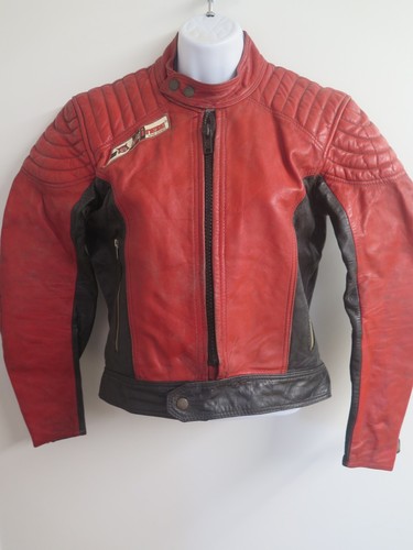 Vintage Dainese Leather Jacket CAFE RACER Motorcycle Biker Jacket M 38" Euro 48 - Picture 1 of 12