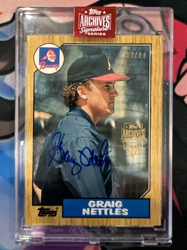 2023 Topps Archives Signature Series Graig Nettles AU 37/88 Braves - Picture 1 of 3