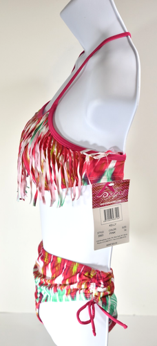 Girls Kanu Surf Kelly Fringe Two Piece Bikini Swimsuit Multicolor Size 14 NWT - Picture 2 of 9
