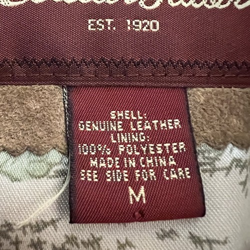 EDDIE BAUER Seattle Suede Washable Leather Jacket TAN-BUFF MEDIUM Women’s - Picture 9 of 11