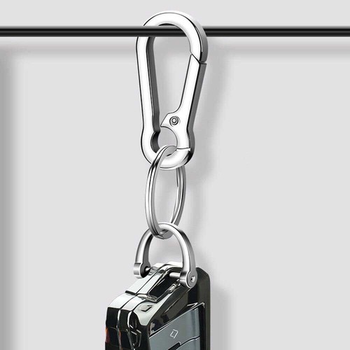 12/24/48 X Schlüsselanhänger Schlüsselring Karabiner Clip Schlüsselring Kette Anhänger Halter Silber Metall - Bild 12 von 17
