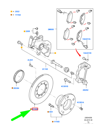 Ford TRANSIT Mk3 Rear Brake Disc 2262937 Me6c1j-2a315-ab Genuine 