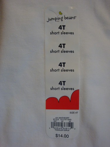 Short Sleeve Red White & Blue Shiny Heart Top Shirt ~ 3T or 4T ~ New With Tags - Picture 5 of 6