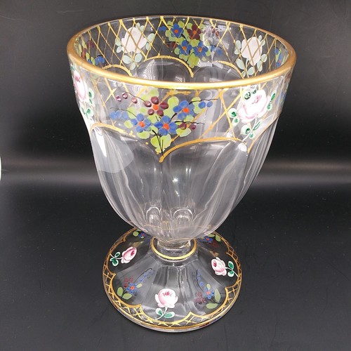 Plato de caramelo vintage floral pintado a mano con adornos dorados con patas de cristal de 6,5" - Imagen 7 de 11
