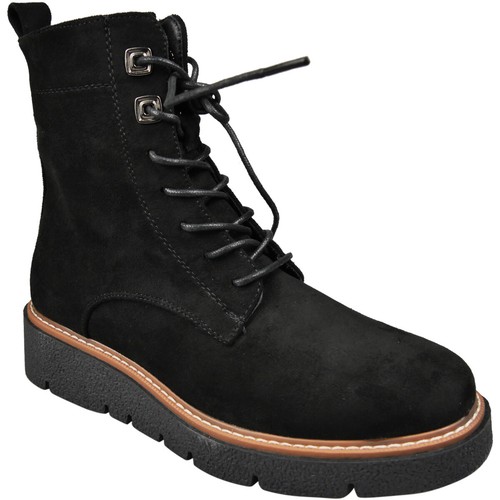 Botas de Invierno Damas Mujeres Cremallera Imitación Gamuza Forradas Cómodas Agarre Zapatos con Cordones Tallas - Imagen 2 de 10