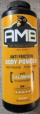 AMB Anti-Friction Body Powder - with Calamine - Sweat Absorber - 8 oz