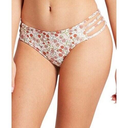 Volcom Swim Flower Trip Cheeky Bikini Bottom Floral Print Strappy Sides Size XXL - Picture 2 of 7