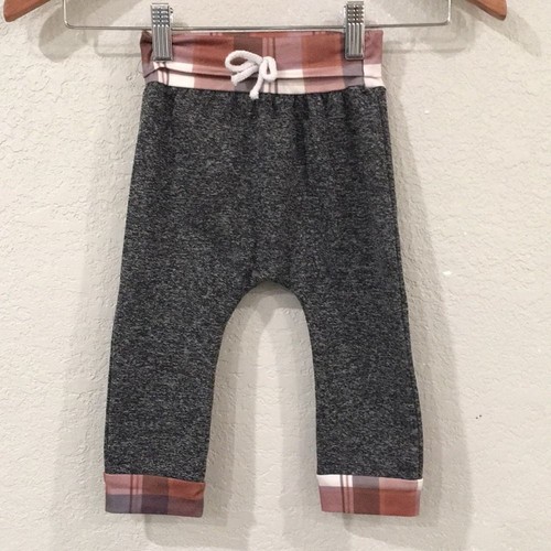 Fleece gefütterte Lounge Hose Jungen Gr. 2T kariert Akzent Pull On Stretch Freizeit Winter