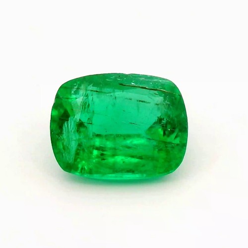 1,32 quilates-ESMERALDA NATURAL 7x6 mm ZAMBIA VERDE CORTE COJÍN PIEDRAS PRECIOSAS VER VDO - Imagen 6 de 9