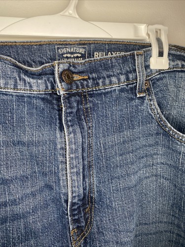 Levi Strauss Signature Bootcut Jeans Men's Size 42x32 Blue Denim Pants - Picture 6 of 15